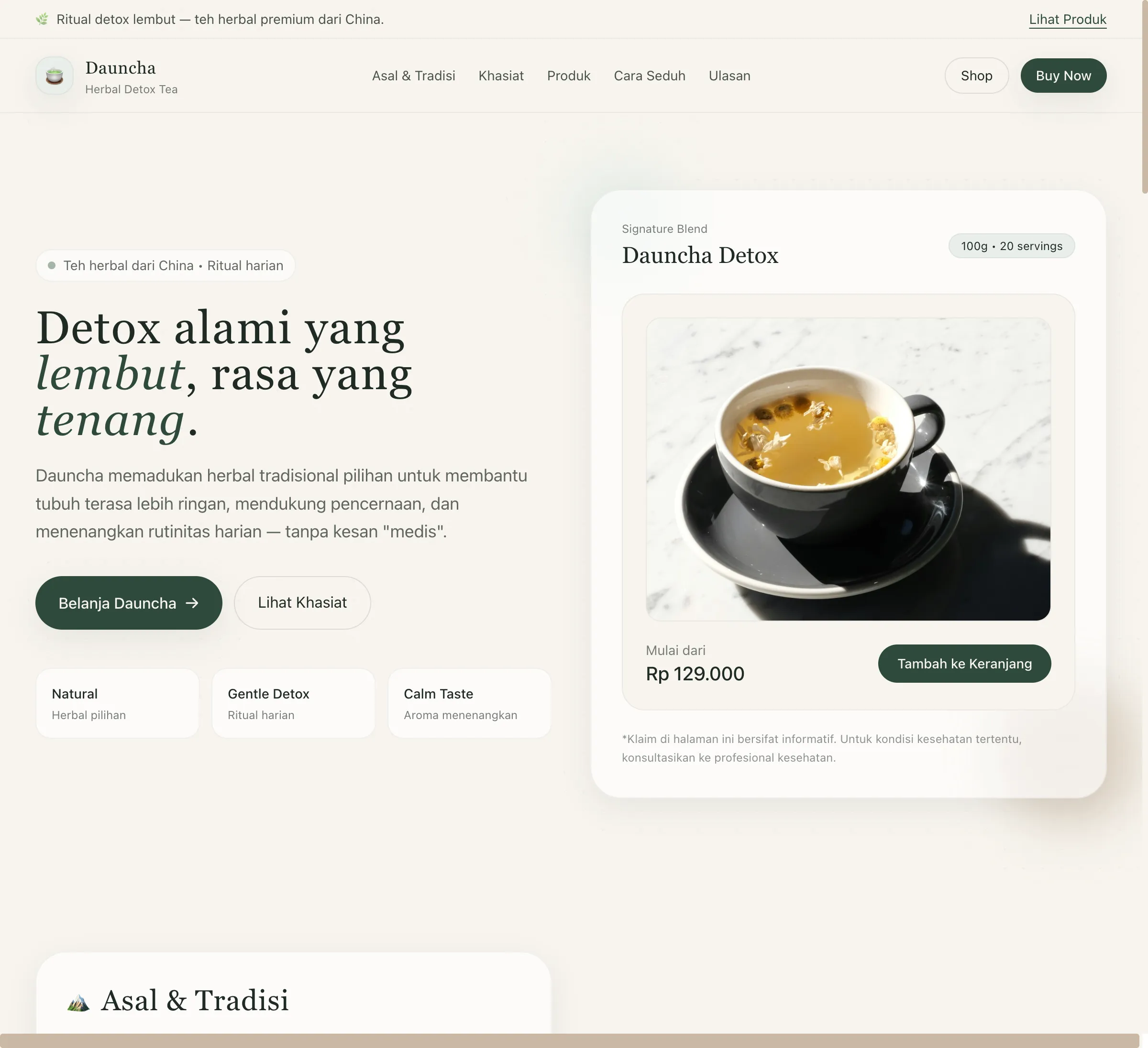 Dauncha website preview
