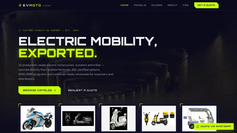 EVMOTO website preview