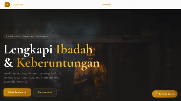 HokiTemple website preview