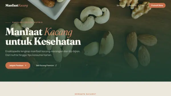 Manfaat Kacang website preview