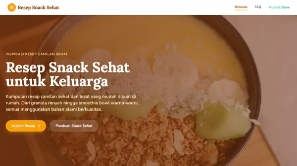 Resep Snack Sehat website preview