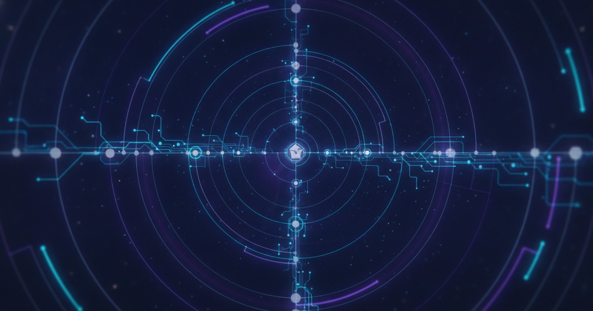 Konsep AI oracle dengan antarmuka digital mistis